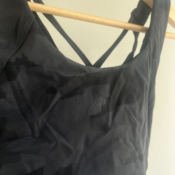 Lululemon High Coverage Sports Bra Dark Camo Print - Picture 2 of 3